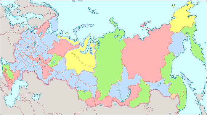 ロシアにおける地方行政単位と都市